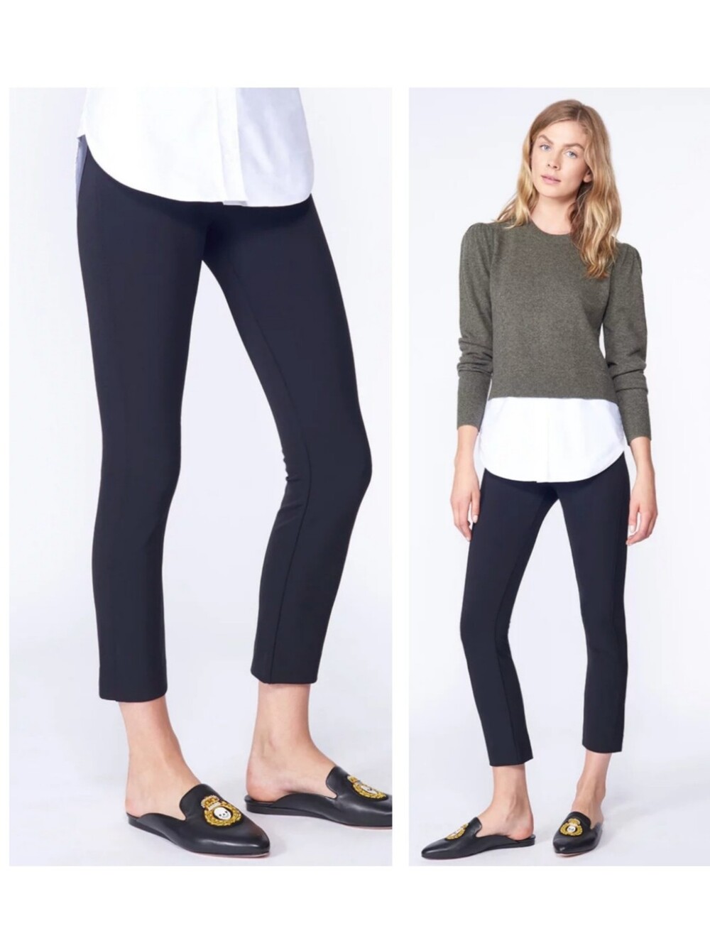 Veronica Beard Zip-back Scuba Pant Navy Size 6
